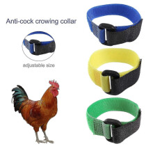 (Yellow) 2pcs Soft Texture Anti-Cock Crowing Adjustable Anti-Hook Chicken Rooster Collar Poultry