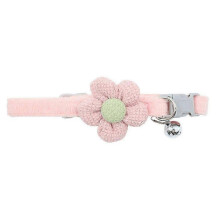 (Light pink) Blossom Pet Necklace Bell Collar Choker Dog Cat Jewelry Party Supplies Sky Blue