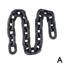(Black/L) Creative Imitation Plastic Thick Large Iron Chain Dog Leash Supply D