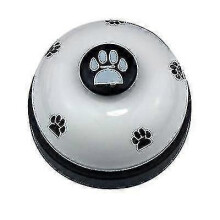 (white black) Creative Pet Bell Trainer Interactive Cat Dog Training Toy Bell