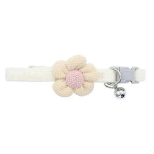 (apricot) Blossom Pet Necklace Bell Collar Choker Dog Cat Jewelry Party Supplies Sky Blue