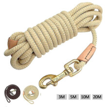 (Beige, 10M(33ft)) Heavy Duty Recall Rope Long Dog & Horse Leash Lead Training Tracking 3/5/10/20M