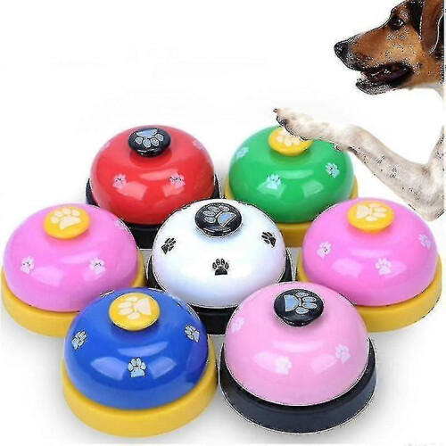 (white black) Creative Pet Bell Trainer Interactive Cat Dog Training Toy Bell 1
