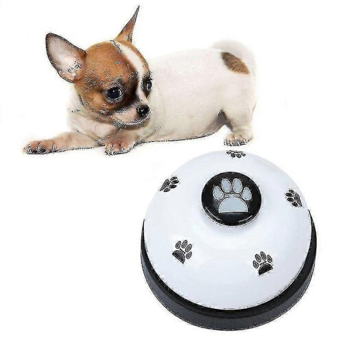 (white black) Creative Pet Bell Trainer Interactive Cat Dog Training Toy Bell 2