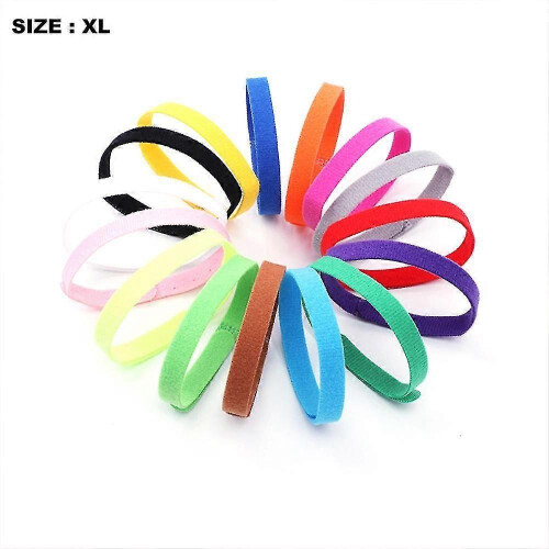 (XL) Assorted Color Puppy ID Collars 15pcs Identification Set 1