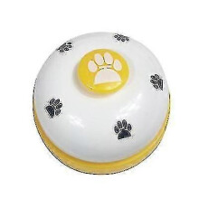 (white yellow) Creative Pet Bell Trainer Interactive Cat Dog Training Toy Bell