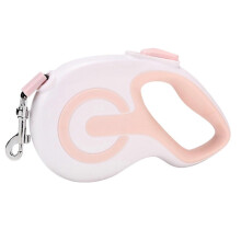 (White, 5 m) Heavy Duty Retractable Dog Leash Non-slip Handle Safe Rope for Walking Pets