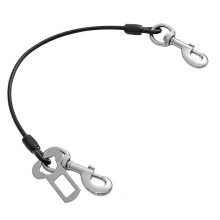 (black, 40cm) Pet Vehicle Safety Restraint Leash Adjustable Chew Proof Dog Car Seat Belt