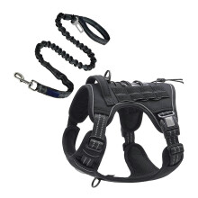 (S) All Weather Breathable Mesh Dog Vest Harness Set - Reflective Outdoor Pet Gear