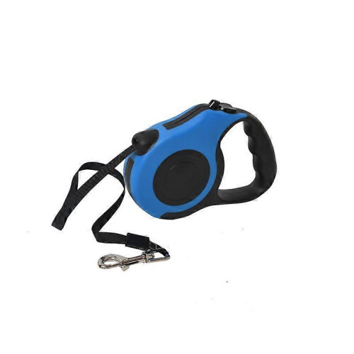 (Blue) 16.4ft Retractable Pet Leash with Ergonomic Handle Button Control Safe Dog Walking Belt for Cat Rabbit 1