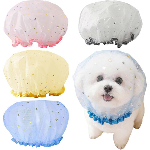 (4 colors, Large) MeshDogFaceMaskMuzzle PetHeadNetCover BreathableLightweight PreventEatingBitingLicking
