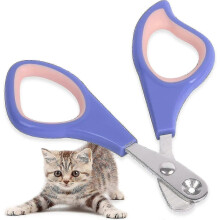 (Purple) Xingx Cat Nail Clippers Pet Claw Scissors 2mm Positioning Hole Non-slip For Small Animals