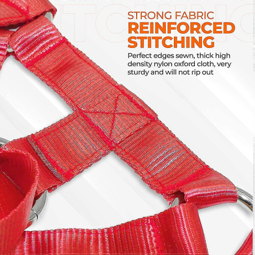 (Red, S) Reflective Safety Strap Dog Head Halter Collar No-Pull Adjustable Training Harness 1