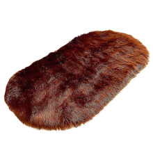 (Coffee) Naievear Creative Home Faux Woolen Plush Oval Carpet Mat Sofa Living Room Warm Foot Pad