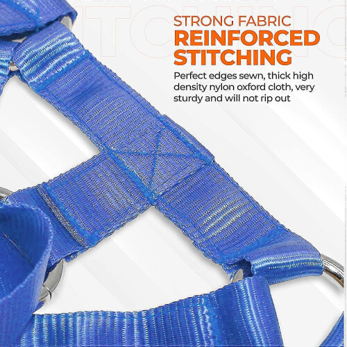 (Blue, S) Reflective Safety Strap Dog Head Halter Collar No-Pull Adjustable Training Harness 2