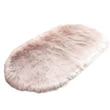 (Pink) Naievear Creative Home Faux Woolen Plush Oval Carpet Mat Sofa Living Room Warm Foot Pad