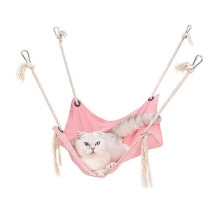 (PINK, 47X47cm) MIMIGO Cat Dog Rabbit Hammock Adjustable Straps Metal Hooks Heavy Duty Machine Washable