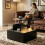 Black 80cm Round Lift Top Coffee Table 5