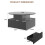 Black 80cm Round Lift Top Coffee Table 3