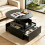 Black 80cm Round Lift Top Coffee Table 1