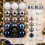 30 Christmas Tree Baubles White Silver Blue 6cm 4