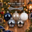 30 Christmas Tree Baubles White Silver Blue 6cm 6