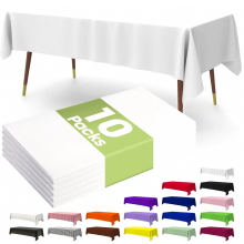 Jednorazové obrusy prémiovej kvality – balenie 10 kusov, obrusy na párty 137,2 x 274,3 cm, dekoratívne obrusy