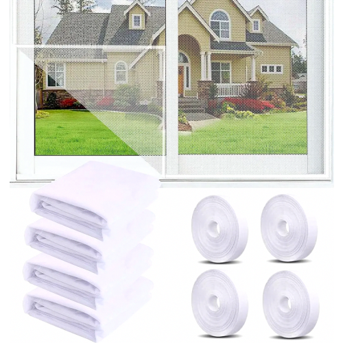 mosquito nets for windows, 150 x 200cm fly screens for windows, insect protection window net fly screen (white)