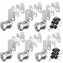 6 mailbox cylinders 20 mm with 4 different locking plates, mailbox lock with key, cabinet lock, furniture lock