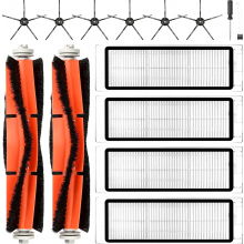 14-piece accessory set for Xiaomi Roborock S6, S5 Max, S5, S6 Pure, S6 Maxv, S60, and S65 robotic vacuum cleaners, spare parts: 2 main brush