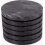 6x Black 10cm Marble Round Coasters - Rustic Stone Home Bar Kitchen Dining Table Placemat & Table Set - by Argon Ta 1