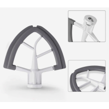 Flat beater attachment for KitchenAid mixers, Flex Edge Beater with double-sided silicone edges, for 4.5-5 quart tilt-head stand mixers