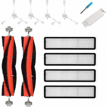 Juego de accesorios de 12 piezas para aspiradoras Dreame D9, D9 Max, D9 Pro y L10 Pro: 2 cepillos principales, 4 cepillos laterales, 4 filtros, 1 cepi