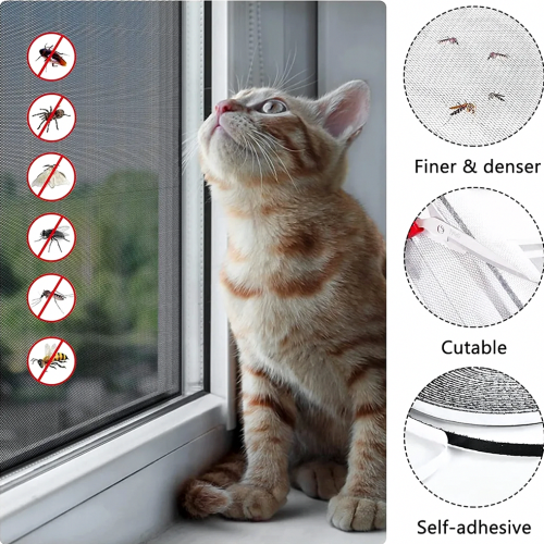mosquito nets for windows, 150 x 200cm fly screens for windows, insect protection window net fly screen (white) 2