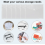 40-piece A4 document folder, waterproof, for organizing documents, with hole punch, Velcro closure and label pocket 6