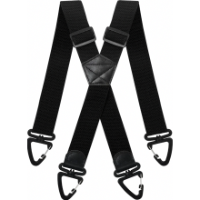 Bretelle da uomo extra resistenti a forma di X, larghe 3,8 cm, lunghezza regolabile, con fibbia antiscivolo girevole a 360, taglia unica.