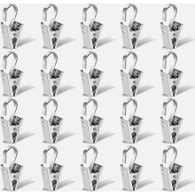 20 pinces à rideaux, pinces à rideaux en acier inoxydable