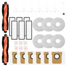 33-piece accessory set for Xiaomi Robot Vacuum X20+ | X10+ & for Dreame L10s Ultra Gen 2 | L10s Pro Ultra | 2 main brushes, 6 dust bags, 6 m