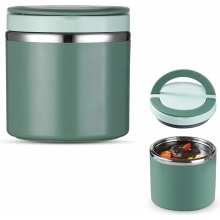 Geïsoleerde voedselcontainer van roestvrij staal (1000 ml) voor kinderen, thermosfles met handvat, geïsoleerde lunchbox om eten warm te houden
