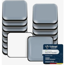 Pattini autoadesivi per mobili, 16 pezzi, pattini in PTFE Teflon per mobili e sedie pesanti, pattini quadrati da 20x20 mm per moquette, laminato, parq