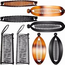 Kit de 8 pinzas para el cabello tipo banana, peines clincher portátiles, herramienta de peine con pinzas tipo banana vintage grandes, juego de pinzas