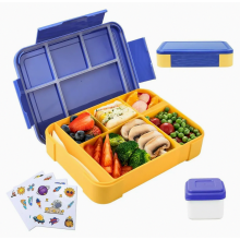 Kinderlunchbox met vakjes, kinderlunchbox, kinderbentobox, lunchbox voor de kleuterschool, gepersonaliseerde kinderlunchbox met vakjes, geschikt voor