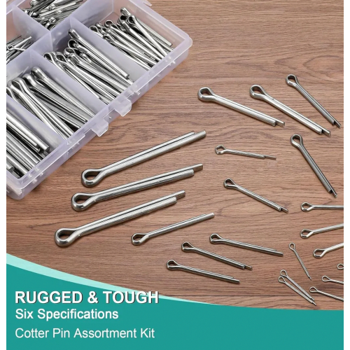 260 Stück Splinte Sortiment Edelstahl Federsplinte Clips Auto 2