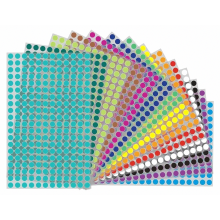 12600 Colorful Adhesive Dots 6mm Colored Dot Stickers in 16 Colors Round Color-Coded Labels for Home Office School