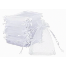 100 bolsitas de organza blanca, 10x15cm, bolsitas de regalo, bolsitas para joyas, bolsitas de boda, bolsitas de lavanda