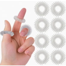 8-delige acupressuurringenset, acupressuurring voor de vingers, massagering, gewrichtsroller, antistress sensorische vingermassagering, massageringen