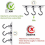 Magnetic hooks, holding force 34kg, neodymium magnet hooks, extra strong, 6 pieces 2