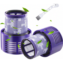 2x Filters for Dyson V10 SV12, Washable Replacement Filter with Brush for Cyclone V10 Series, V10 Absolute > Animal > Motorhead > Total Clea