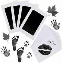 Pfotenabdruck Set Hund Katze Baby Handabdruck Fuß- oder Hand-Abdruck Set, 12 STÜCK