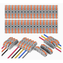 40 Wago terminal blocks, lever-operated connectors, Wago feed-through connectors, cable connectors for 4 mm² conductors, terminals for DIY projects